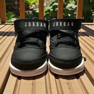 Jordan Kids Black and White Sneakers